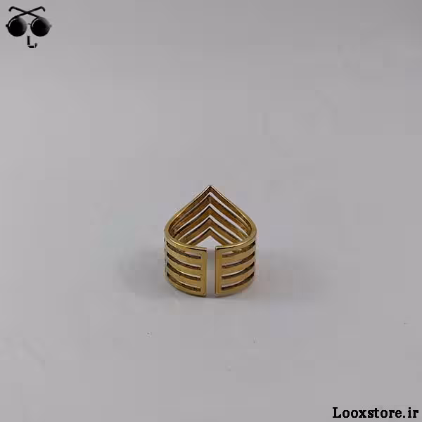 انگشتر نرده ای طلایی نوک تیز