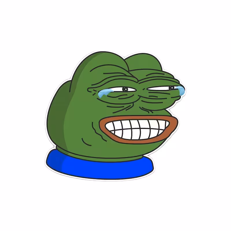 استیکر لپتاپ مدل pepeLaugh
