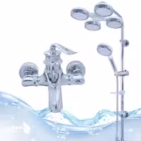 حمام مدل بامبو با علم دوش هلی شاتی دوکاره با گارانتی