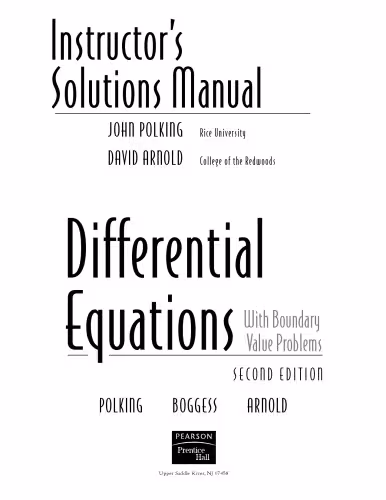 خرید و دانلود نسخه کامل کتاب Instructors Solutions Manual for Differential Equations with Boundary Value Problems, 2 E