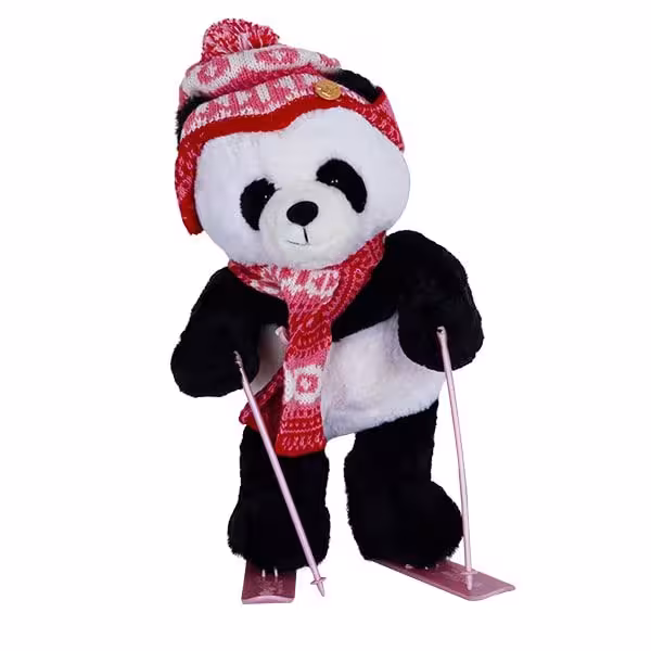 عروسک پاندا اسکی باز 30 سانتی متری