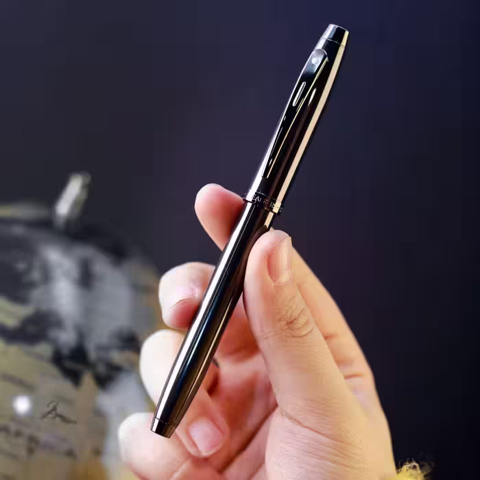 خودنویس شیفر 100 دودی گان متال یونیزه SHEAFFER 100 FP Ionic Gunmetal grey with shiny PVD trims