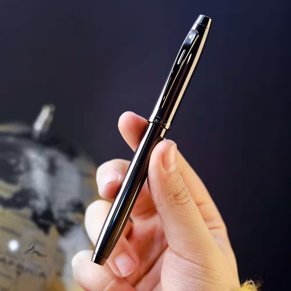 خودنویس شیفر 100 دودی گان متال یونیزه SHEAFFER 100 FP Ionic Gunmetal grey with shiny PVD trims