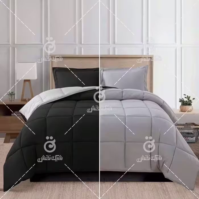 روتختی ساده طوسی و مشکی کد B40