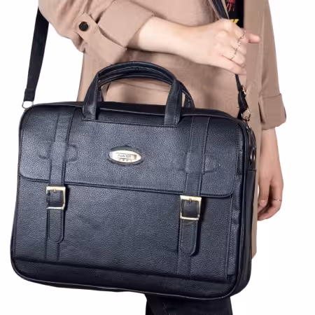 کیف دوشی اداری چرم دو سگگ مدل 2037