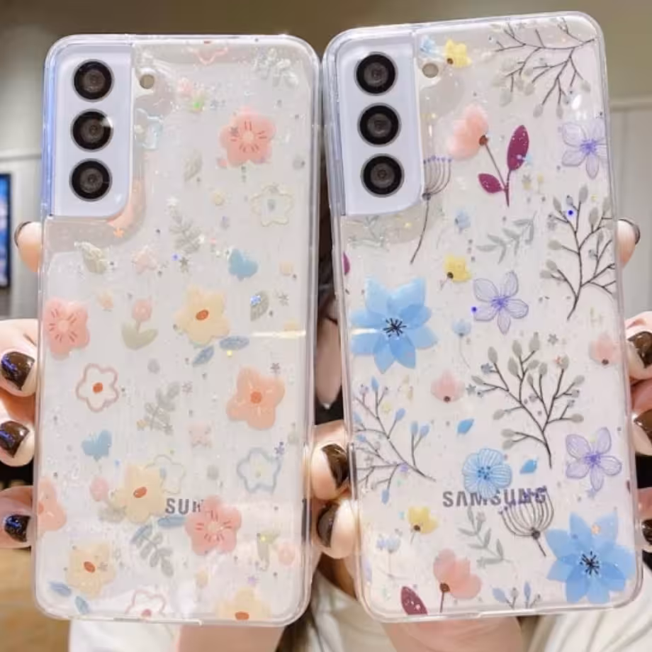 قاب محافظ گوشی شفاف طرح گل 2 مناسب گوشی سامسونگ مدل  A72