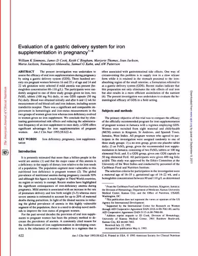 خرید و دانلود نسخه کامل کتاب Evaluation of a gastric delivery system for iron supplementation in pregnancy