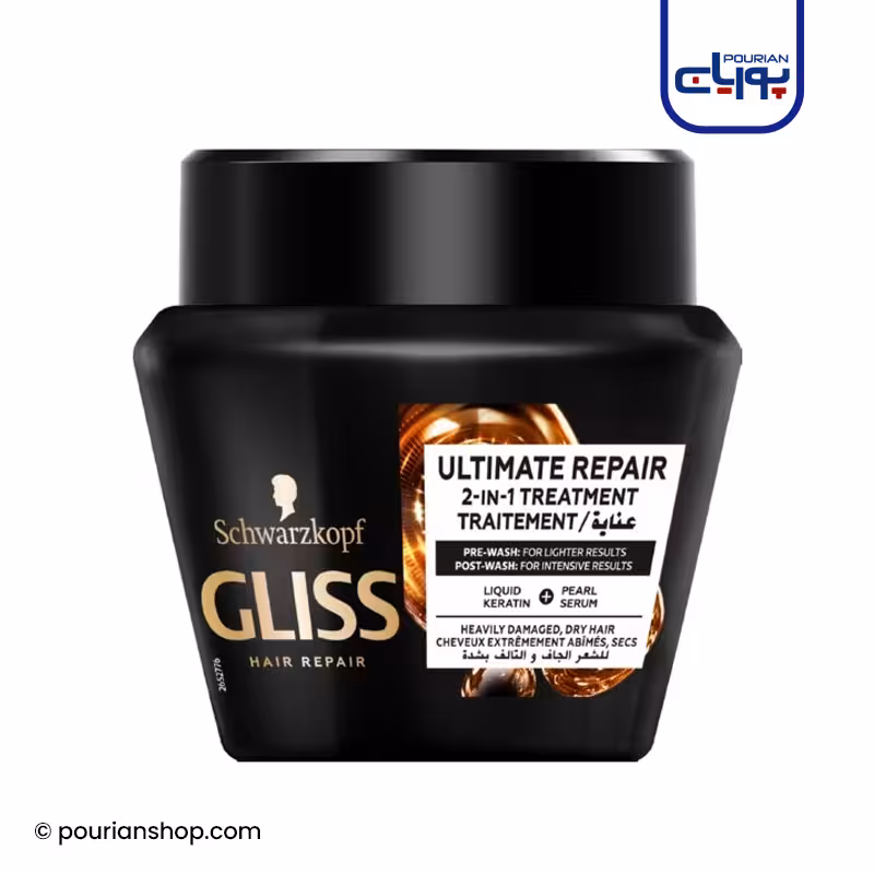 ماسک موی آسیب دیده و خشک گلیس مدل Ultimate Repair حجم 300 میل