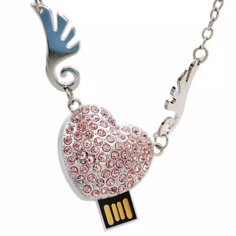 فلش مموری طرح قلب فرشته مدل UJ-23 ظرفیت 16 گیگابایت