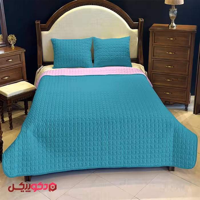 روتختی پنبه دوزی فیروزه ای گلبهی