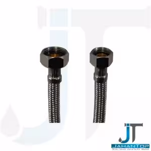 شیلنگ دوسرمهره استیل 20سانت H3/8*H1/2 کهن