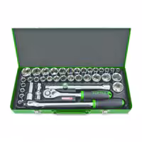 جعبه بکس 38 پارچه 1/2 اینچ و میلیمتر مدل GCAD3803 تاپ تول TOPTUL