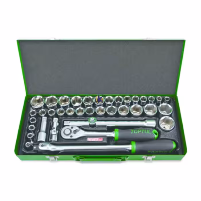 جعبه بکس 38 پارچه 1/2 اینچ و میلیمتر مدل GCAD3803 تاپ تول TOPTUL