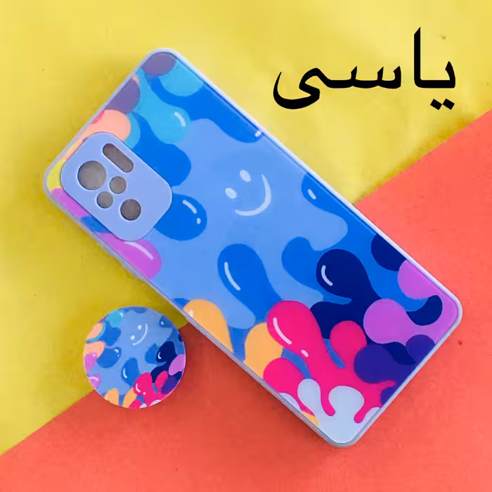 کاور مدل Rain مناسب برای گوشی موبایل شیائومی Redmi Note 10 4G به همراه پاپ سوکت