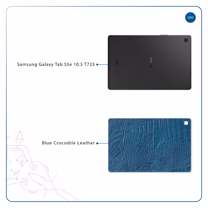 برچسب پوششی ماهوت مدل Blue-Crocodile-Leather مناسب برای تبلت سامسونگ Galaxy Tab S5e 10.5 2019 T720