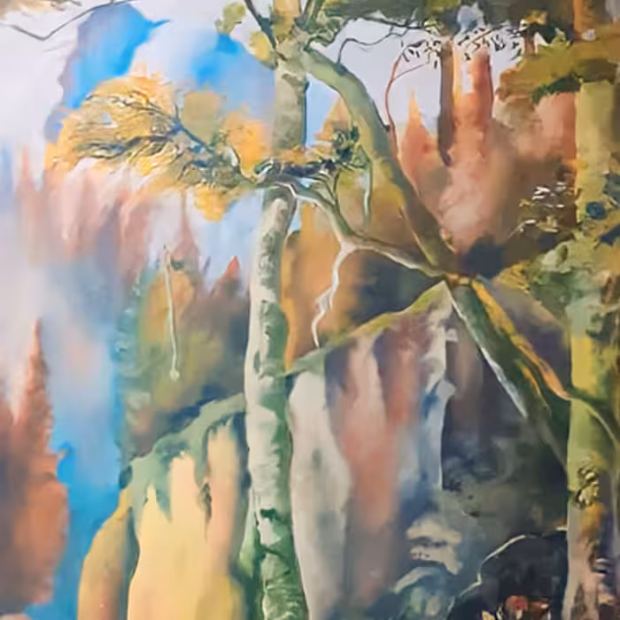 تابلو نقاشی رنگ روغن مدل طبیعت کد 963 