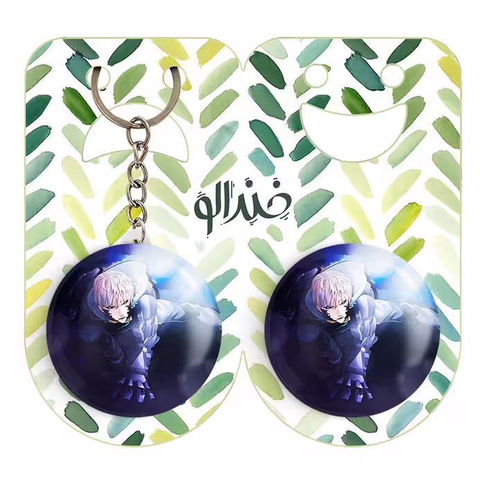 پیکسل خندالو مدل جنوس انیمه مرد تک مشتی One Punch Man کد 11337 به همراه جاکلیدی