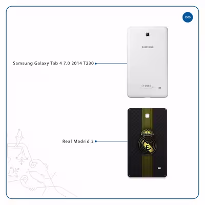 برچسب پوششی ماهوت مدل Real-Madrid-2 مناسب برای تبلت سامسونگ Galaxy Tab 4 7.0 2014 T230