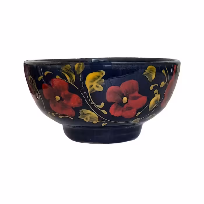 کاسه سفالی مدل ترشی خوری طرح گل کد GH