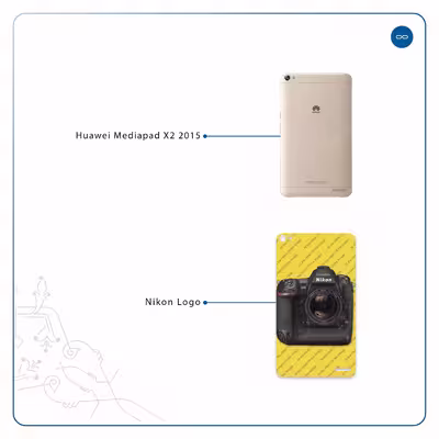 برچسب پوششی ماهوت مدل Nikon-Logo مناسب برای تبلت هوآوی Mediapad X2 2015