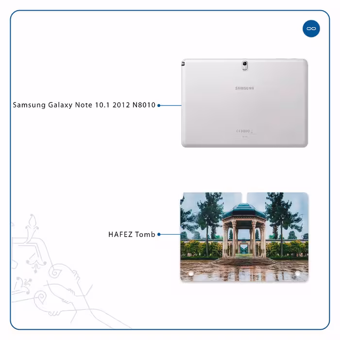 برچسب پوششی ماهوت مدل HAFEZ-Tomb مناسب برای تبلت سامسونگ Galaxy Note 10.1 2012 N8010