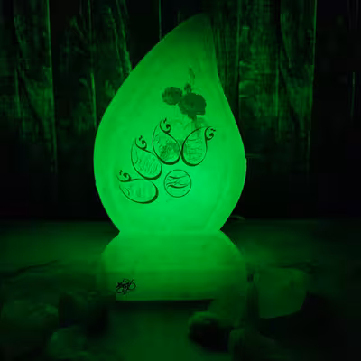 آباژور سنگ نمک مدل بته جقه آیه دار کد 01