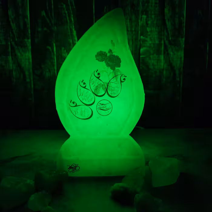 آباژور سنگ نمک مدل بته جقه آیه دار کد 01