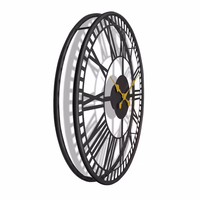 ساعت دیواری آرام مدل سه بعدی فلزی کد 6006