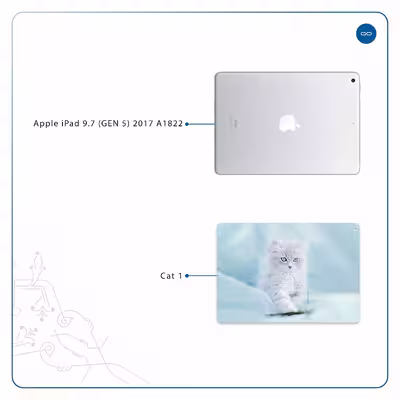 برچسب پوششی ماهوت مدل Cat-1 مناسب برای تبلت اپل iPad 9.7 (GEN 5) 2017 A1822