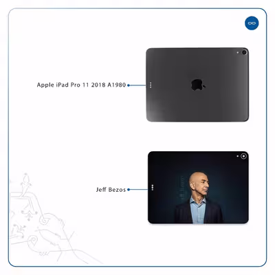 برچسب پوششی ماهوت مدل Jeff Bezos مناسب برای تبلت اپل iPad Pro 11 2018 A1980