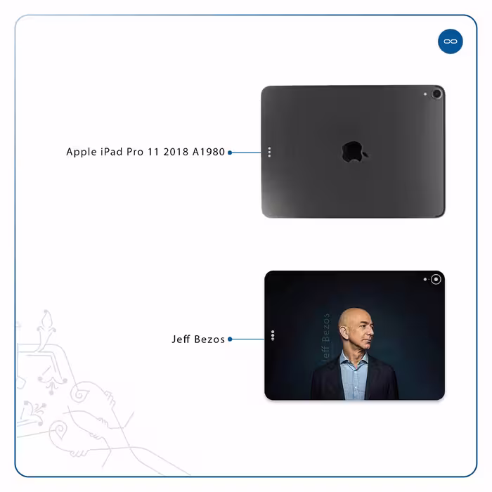 برچسب پوششی ماهوت مدل Jeff Bezos مناسب برای تبلت اپل iPad Pro 11 2018 A1980