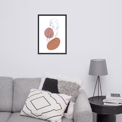 تابلو دکوراتیو مینیمال مدل دخترانه کد 2695