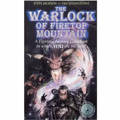 كتاب The Warlock of Firetop Mountain اثر Steve Jackson انتشارات Gardners 