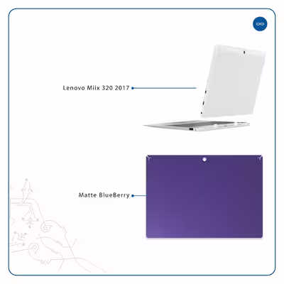 برچسب پوششی ماهوت مدل Matte-BlueBerry مناسب برای تبلت لنوو Miix 320 2017