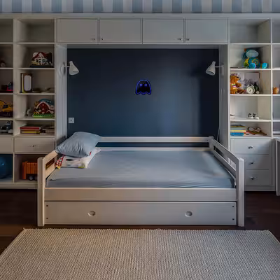 چراغ دیواری نئون دیزاین طرح Packman-2-BL_BL