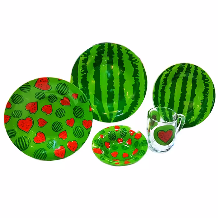 سرویس غذاخوری 5 پارچه آذین اوپال طرح یلدا