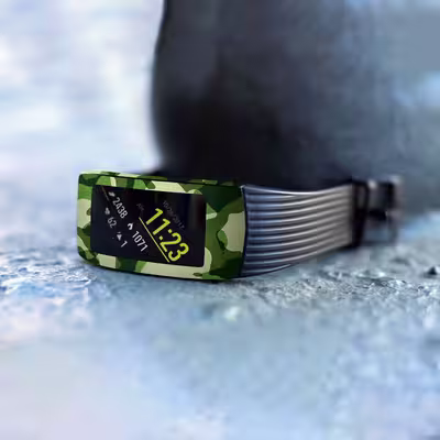 برچسب ماهوت طرح Army-Green-2 مناسب برای ساعت هوشمند سامسونگ Galaxy Gear Fit 2 Pro