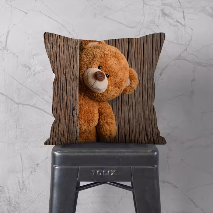 کاور کوسن مدل خرس دورو طرح دار کد 1400204