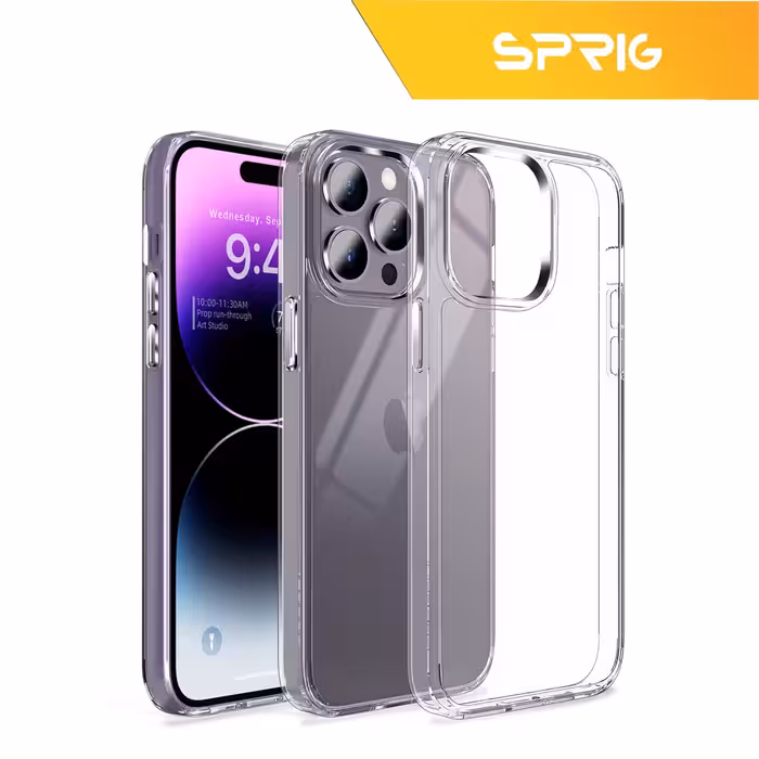 کاور اسپریگ مدل Full-Clear مناسب برای گوشی موبایل اپل iPhone 14 Pro به همراه محافظ صفحه نمایش