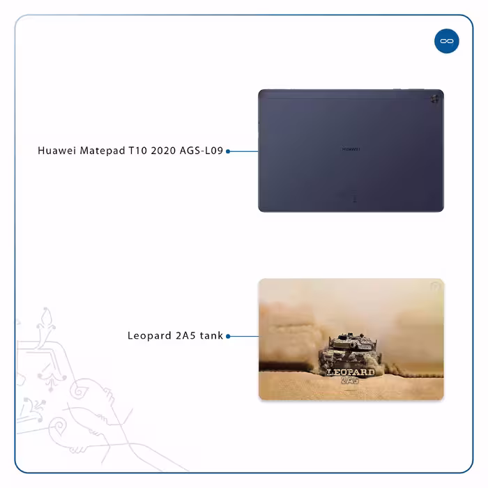 برچسب پوششی ماهوت مدل Leopard 2A5 tank مناسب برای تبلت هوآوی Matepad T10 2020 AGS-L09