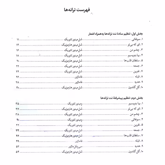 کتاب خاطره ها، ترانه های پاپ برای سنتور اثر روزبه جمشیدی انتشارات خنیاگر جلد 1