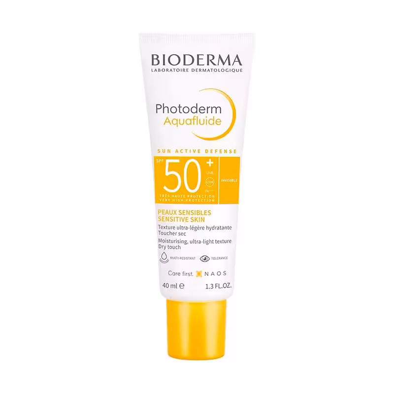 ضدآفتاب فتودرم بی رنگ آکوافلوئید Spf50  حجم 40 میل بایودرما - Bioderma