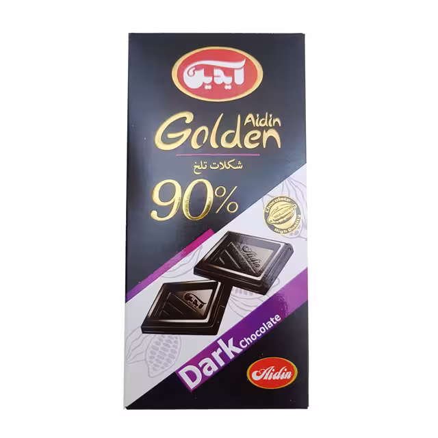 شکلات تابلت تلخ 90% آیدین 100 گرمی