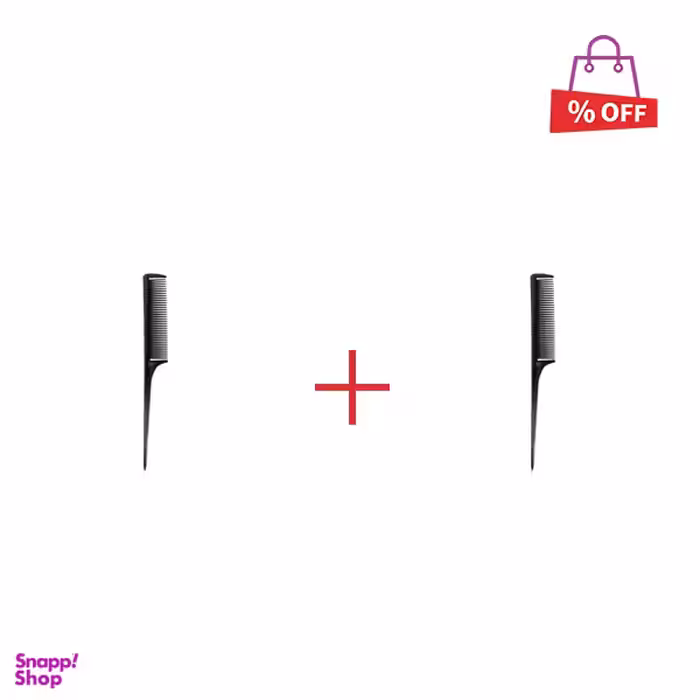 شانه دم باریک رنگ مشکی مجموعه 2 عددی