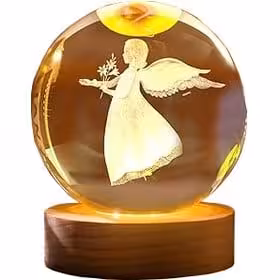 چراغ خواب گوی شیشه ای طرح دختر فرشته