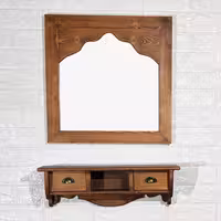 آینه سهیل مدل چوب به همراه شلف دیواری