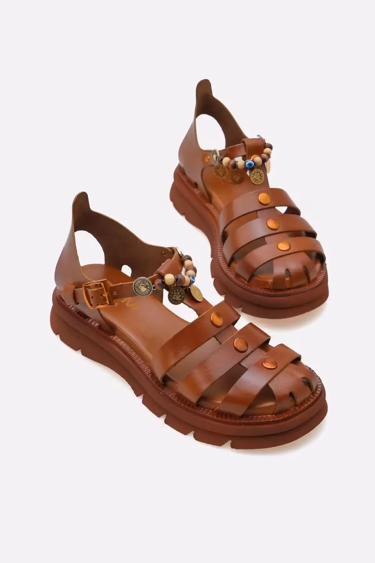 کفش صندل زنانه روزمره چرم طبیعی – 7054