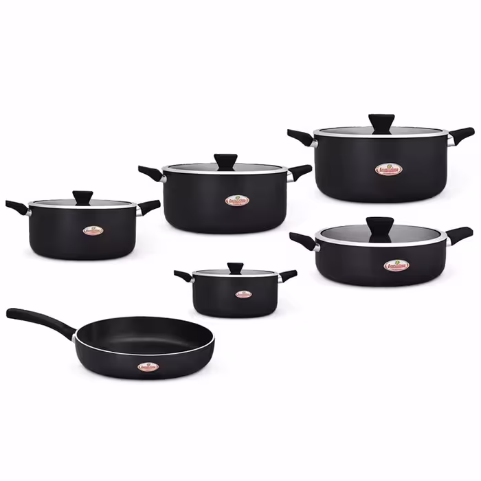 سرویس قابلمه گرانیتی زرساب مدل فلورا کد FL-7900 (11 پارچه)