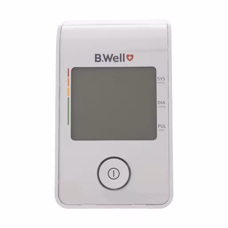فشارسنج بازویی دیجیتال برند بی ول مدل MED-53، با قابلیت ثبت اطلاعات 90 اندازهگیری اخیر، نمایش وضعیت باتری، آریتمی نبض و تعداد ضربان قلب، دارای نمایشگر LCD، به همراه 4 باتری نیمقلمی، کیف نگهدارنده، آداپتور و سیم شارژ