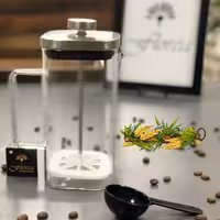 فرنچ پرس دو عدد پیرکس درب استیل 600 سی سی کد پسرخاله با ارسال رایگان 